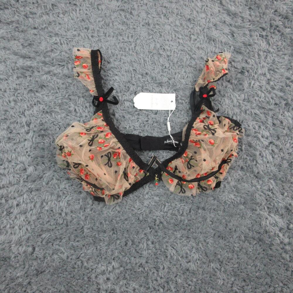 For Love & Lemons Bra Set Womens 38DD L Multicolor Floral Balconette Thong NWT